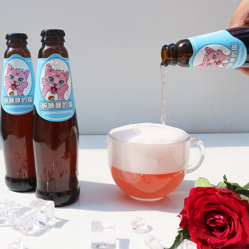 玻尿酸玫瑰荔枝味精酿啤酒 | 规格：270mlx24瓶/箱 果味精酿
