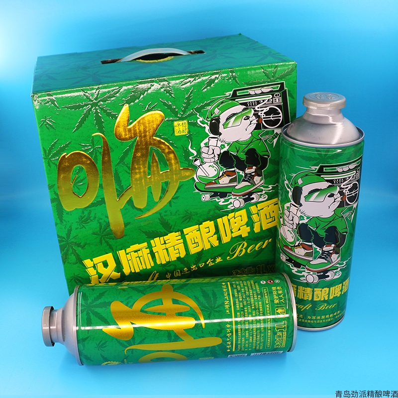 阿中哥汉麻精酿啤酒 | 规格：1Lx6桶 国潮精酿 艾尔原浆啤酒